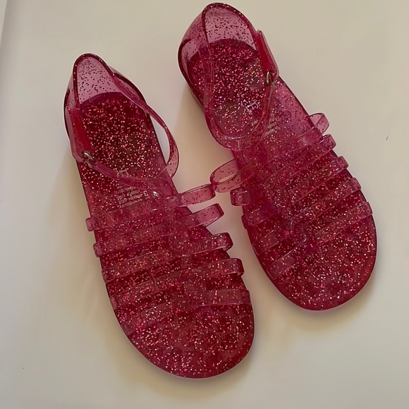 The Children's Place Other - Children’s Place Pink Sparkle Jellies Sz 13